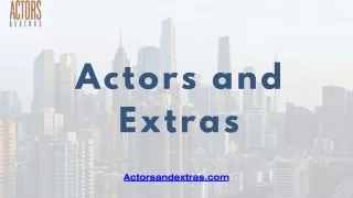 Discovering Talent: Navigating the World of Actors and Extras with 'Actors and E