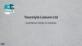 Used Motor homes in Cheshire, Winsford