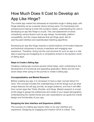 How Much Does It Cost to Develop an App Like Hinge_