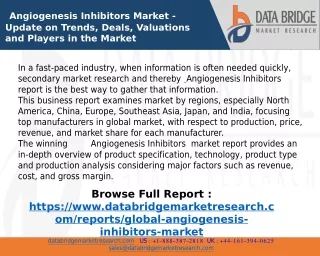 Angiogenesis Inhibitors