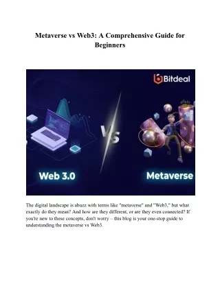 Metaverse vs Web3_ A Comprehensive Guide for Beginners