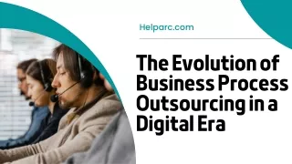 The Evolution of Business Process Outsourcing in a Digital Era