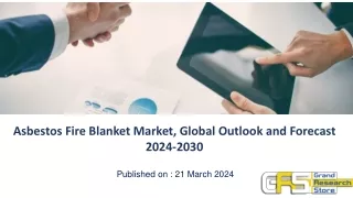 Asbestos Fire Blanket Market, Global Outlook and Forecast 2024-2030