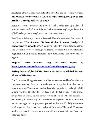 Tilt Sensors Market