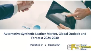 Automotive Synthetic Leather Market, Global Outlook and Forecast 2024-2030