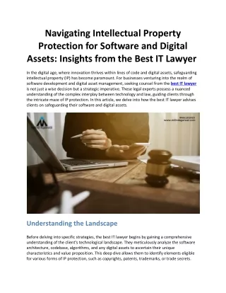 Navigating Intellectual Property Protection for Software and Digital Assets