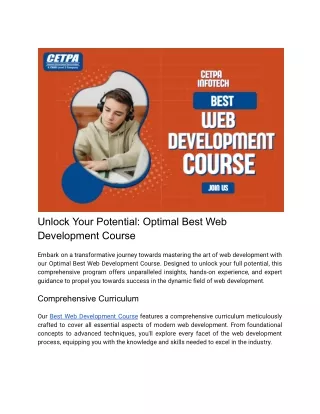 Unlock Your Potential Optimal Best Web Development Course - PDF 2