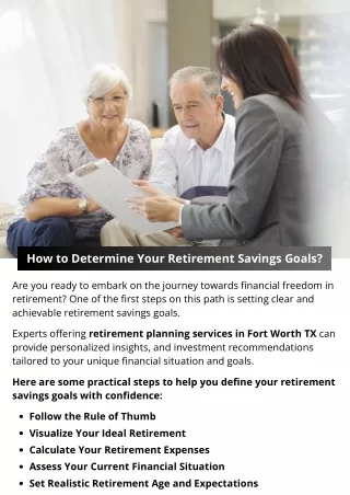 How to Determine Your Retirement Savings Goals?