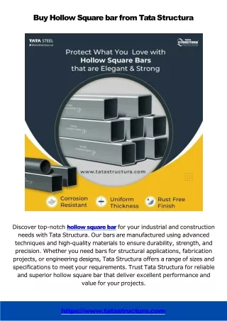 Durable Hollow Square Bar for Your Home Car Parking Shed