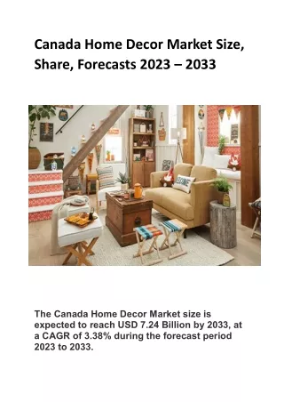 Canada Home Decor Market