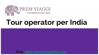 Tour operator per India