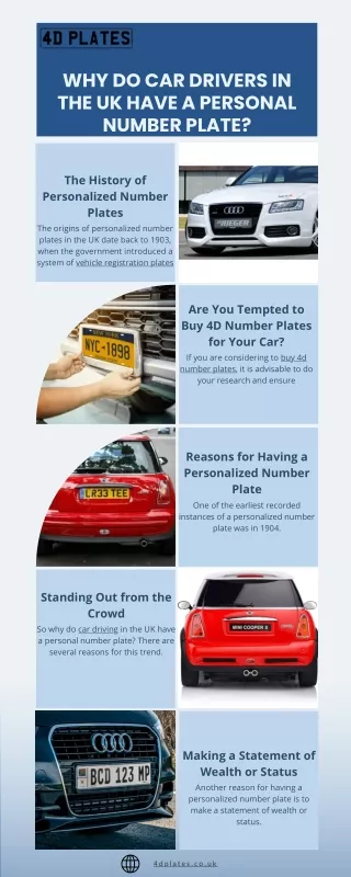 Why do car drivers in the UK have a personal number plate