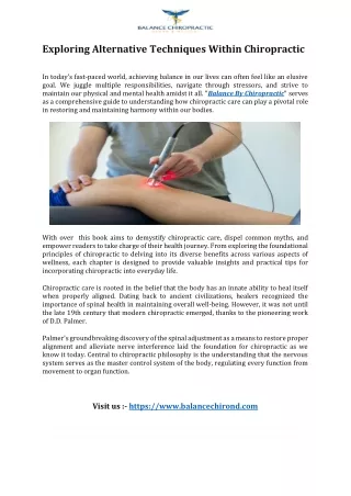 Balance By Chiropractic | Balancechirond.com