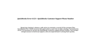 QuickBooks Customer Support Phone Number