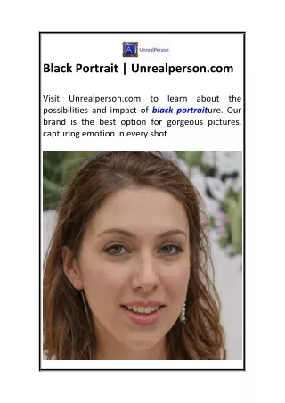 Black Portrait Unrealperson.com