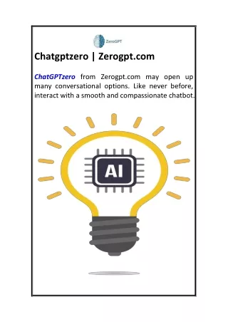 Chatgptzero Zerogpt.com