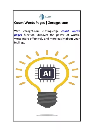 Count Words Pages Zerogpt.com