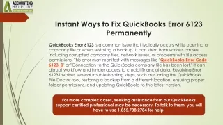 QuickBooks Error Code 6123: How to Resolve it Quickly