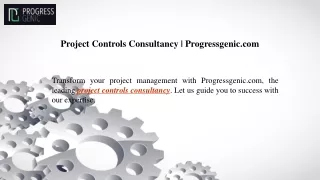 Project Controls Consultancy Progressgenic.com