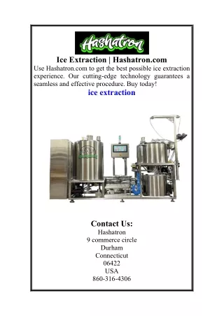 Ice Extraction  Hashatron.com