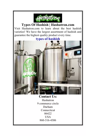 Types Of Hashish  Hashatron.com