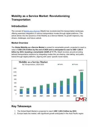 Mobility as a Service Market_ Revolutionizing Transportation