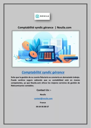 Comptabilité syndic gérance  | Nouila.com