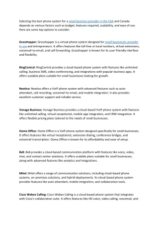 Best Phone System for Small Businesses in USA & Canada