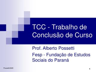 TCC - Trabalho de Conclusão de Curso