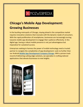 Chicago's Mobile App Development: Growing Businesses