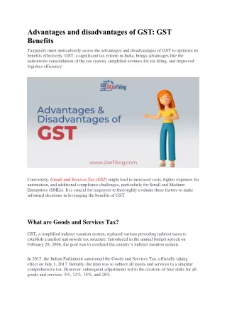Advantages and disadvantages of GS1