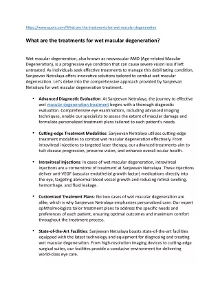 macular degeneration treatment