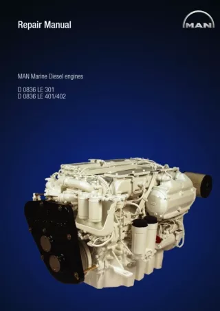 MAN Marine Diesel Engine D0836 LE401 Service Repair Manual