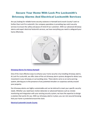 Lock Pro Locksmith