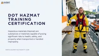 DOT hazmat training certification