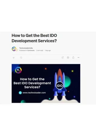 How to Get the Best IDO Development Services?