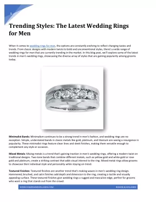 Wedding Rings for Men