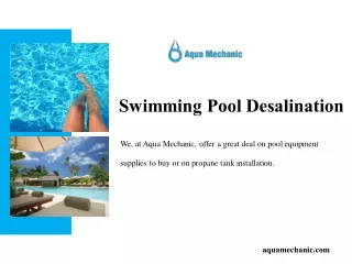 Swimming Pool Desalination