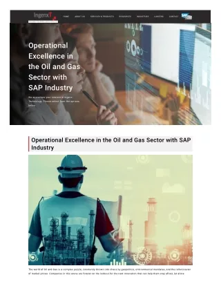 Operational Excellence in the Oil and Gas Sector with SAP Industry 