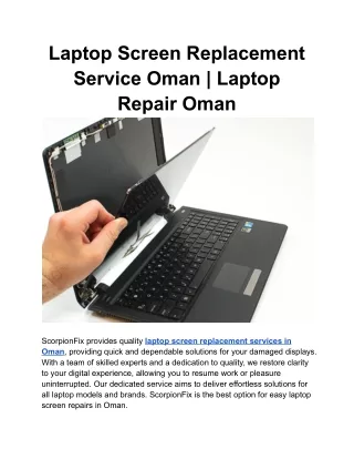 Laptop Screen Replacement Service Oman _ Laptop Repair Oman