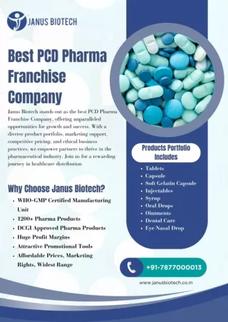 Best PCD Pharma Franchise Company