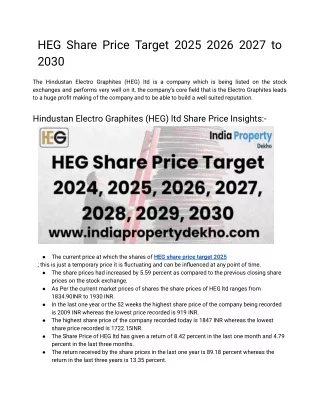 HEG share price target 2025