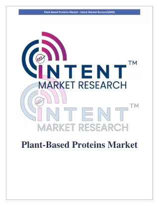 Plant-Based Proteins Market