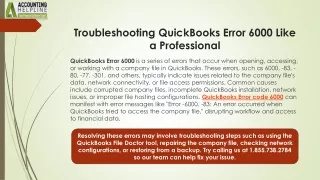 QuickBooks Error Code 6000: Troubleshooting Made Easy