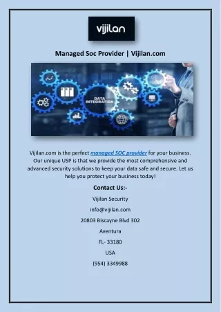 Managed Soc Provider