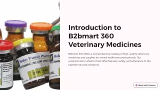 Veterinary Medicines:  Manufacturers and Suppliers on B2BMart360