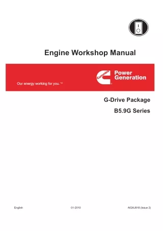 CUMMINS ONAN B5.9G SERIES ENGINE Service Repair Manual