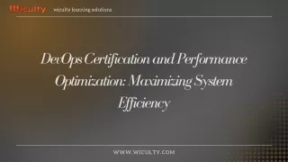DevOps Certification and Performance Optimization Maximizing System Efficiency