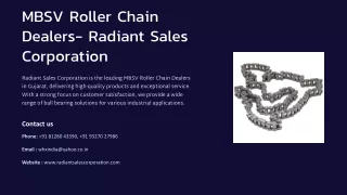 MBSV Roller Chain Dealers, Best MBSV Roller Chain Dealers