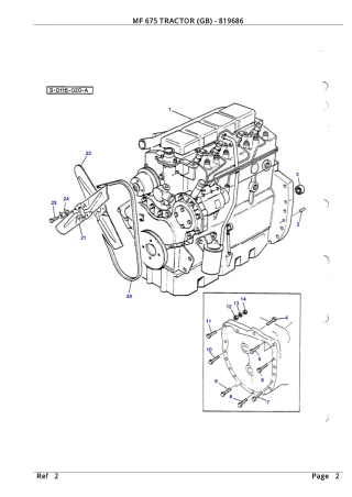 Massey Ferguson MF 675 TRACTOR (GB) Service Parts Catalogue Manual (Part Number  819686)